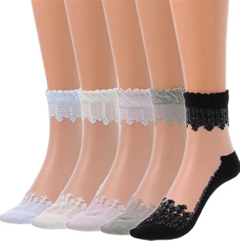 sheer lace socks